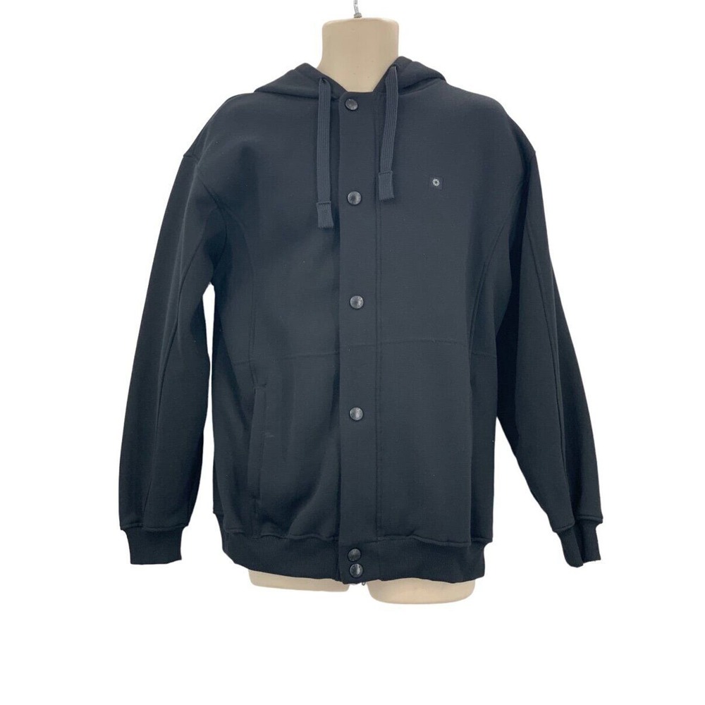 Southpole Mens LS Full Zip/Snap Hoodie Jacket Black Pockets M